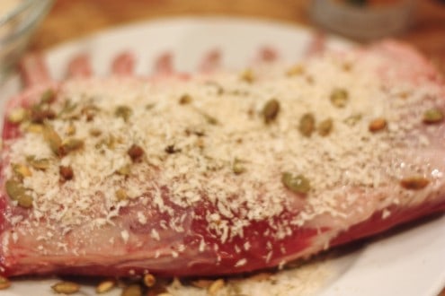 bread crumbs pumpkin seed lamb