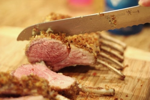 cutting lamb