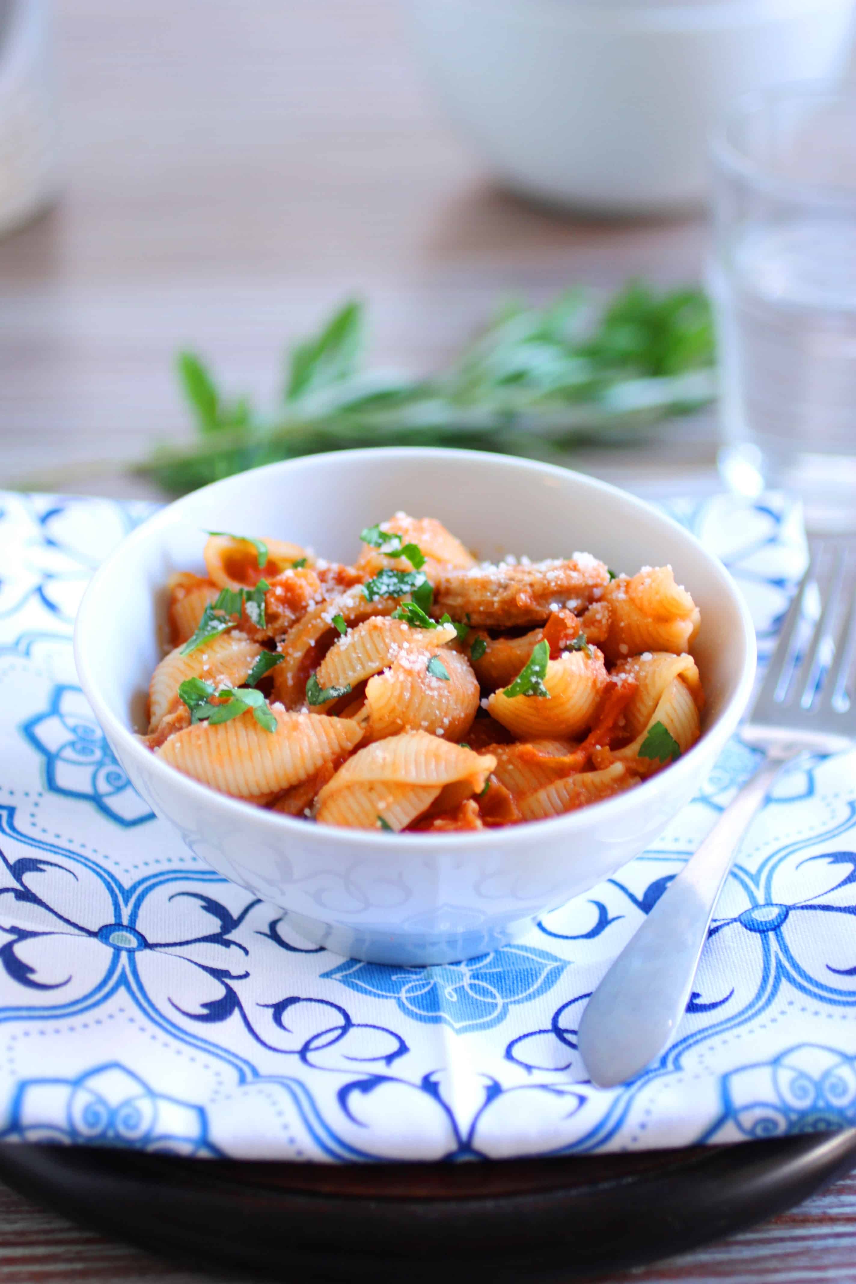 Sausage and Pasta Shells