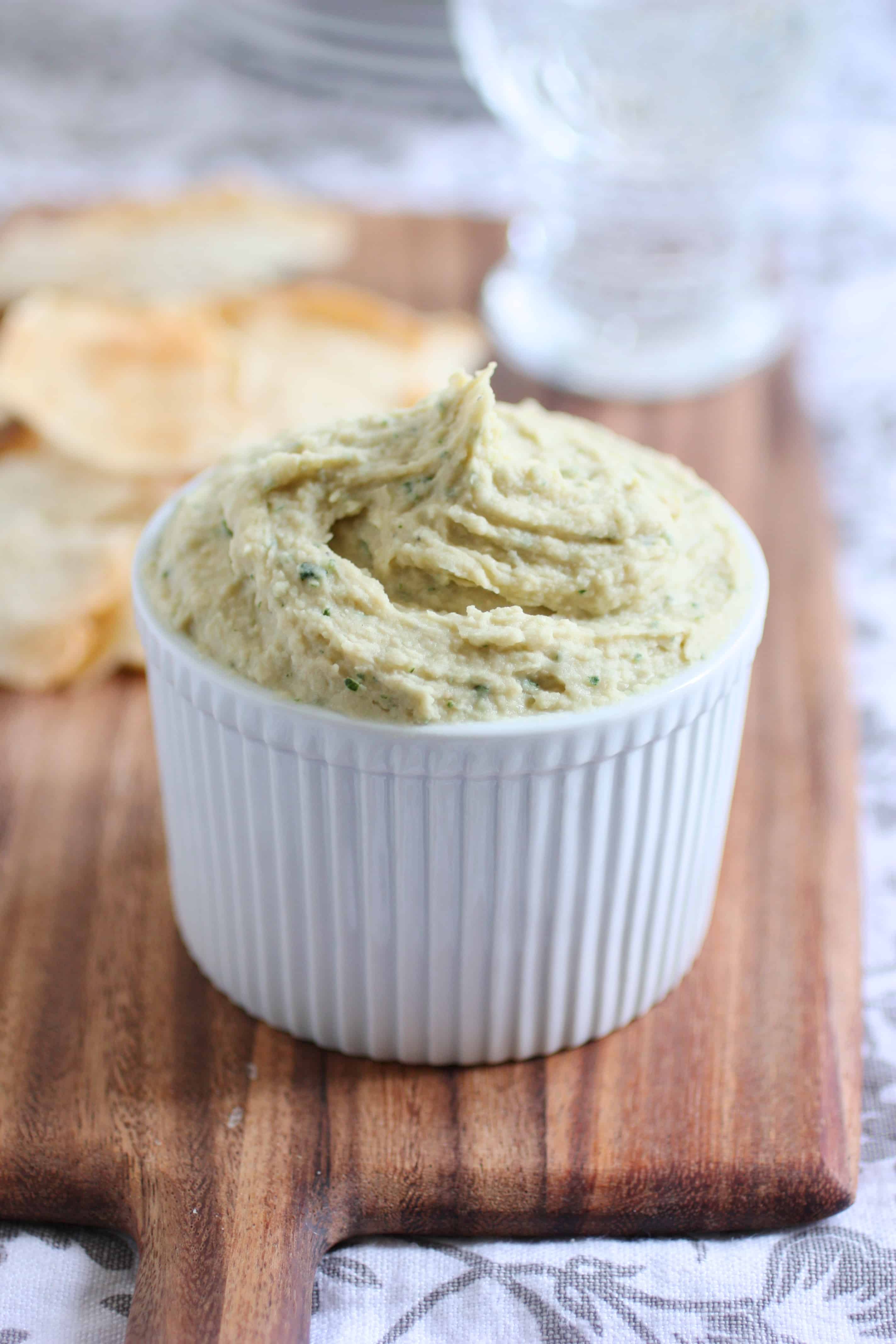 Cannellini Dip and Parmigiano Pita Chips