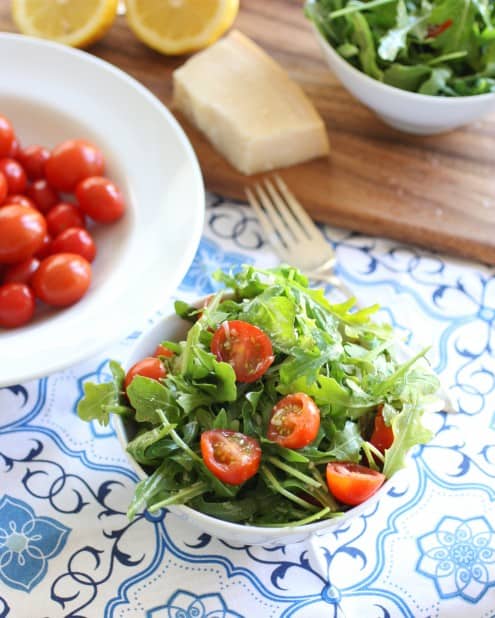 Arugula, Parmigiano, and Cherry Tomato Salad 