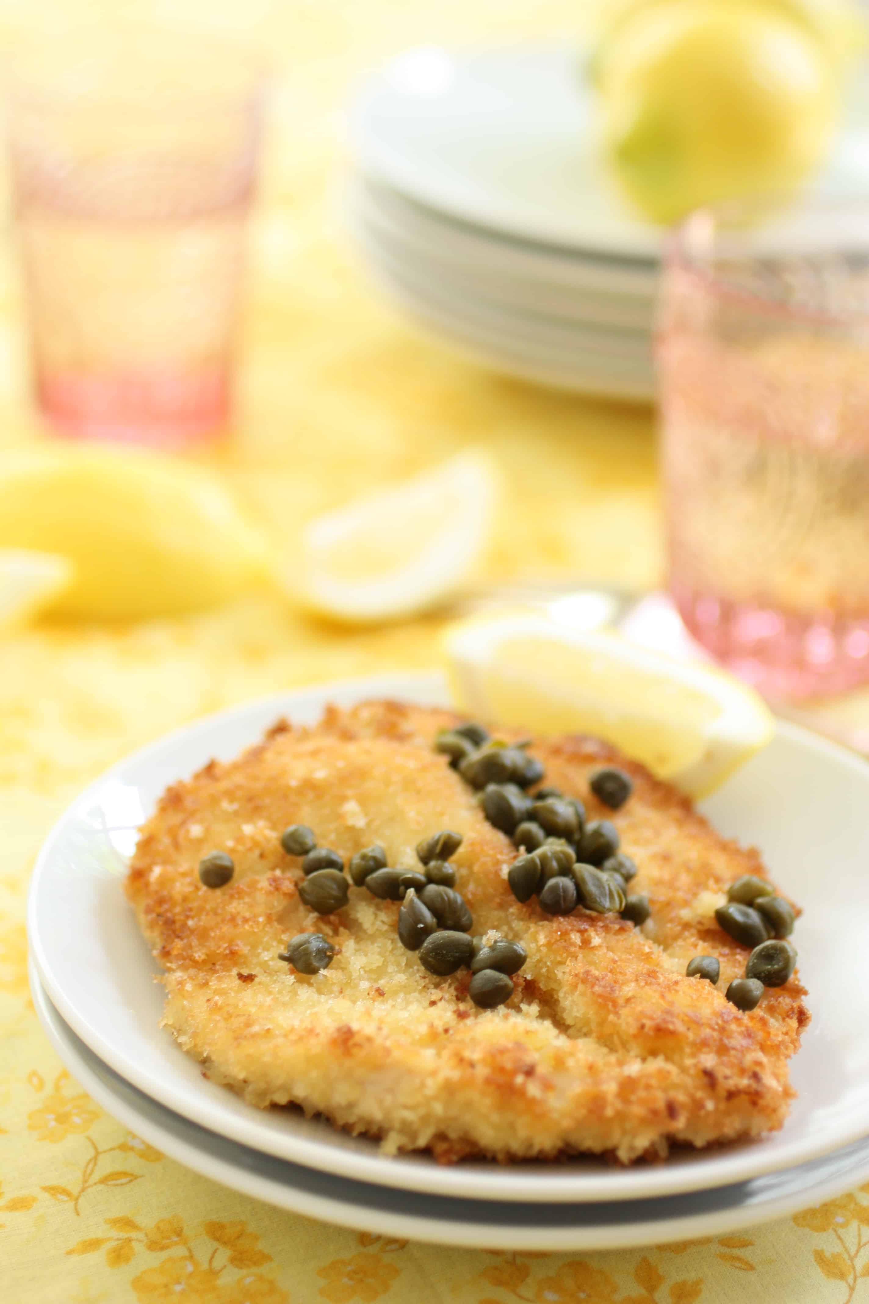 Panko Chicken with Lemon and Capers