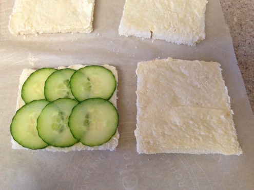 Quick Assembly of Cucumber Tea Sandwiches 