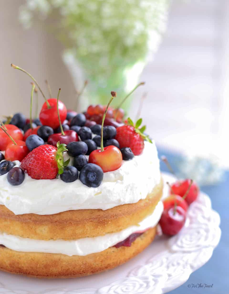 Victoria Sponge Cake | ForTheFeast.com #dessert #cake #teatime #brunch
