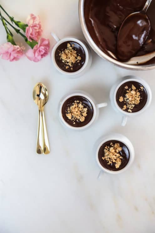 Chocolate pots de creme #dessert #chocolate